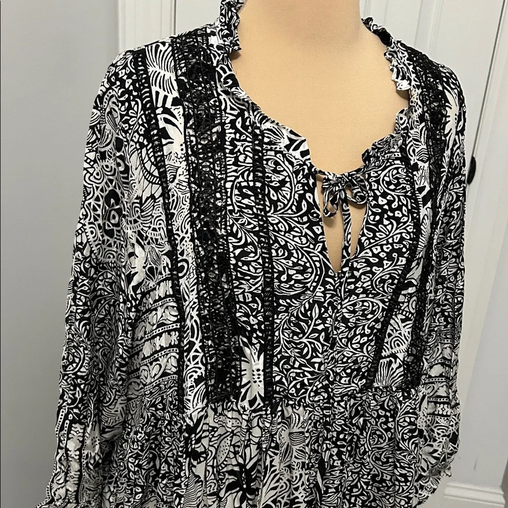 Taking Shape Natural Paisley Boho Dress Print Fireworks